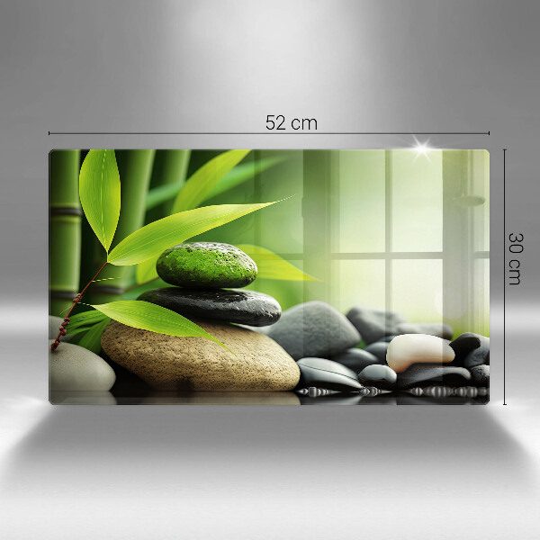 Zaščitna plošča za štedilnik Zen bambusovi kamni