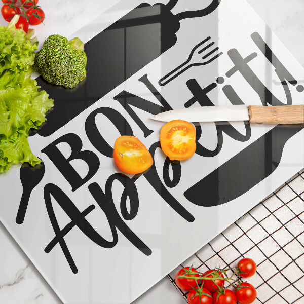 Zaščitna plošča za štedilnik Napis Bon Appetit