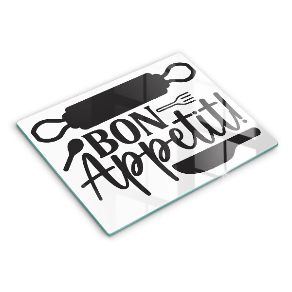 Zaščitna plošča za štedilnik Napis Bon Appetit