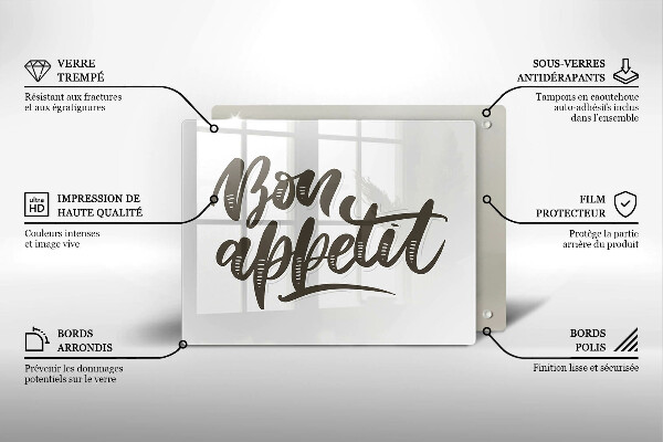 Zaščitna plošča za štedilnik Bon Appetit felirat