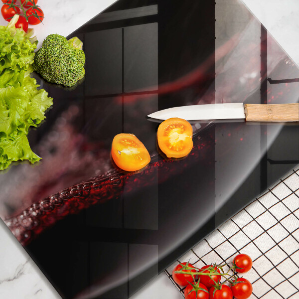 Zaščitna plošča za štedilnik Rdeče vino v kozarcu