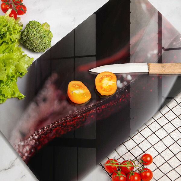 Zaščitna plošča za štedilnik Rdeče vino v kozarcu