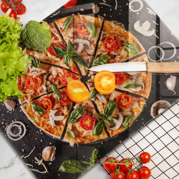 Zaščitna plošča za štedilnik Pica z gobami