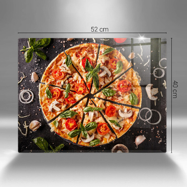 Zaščitna plošča za štedilnik Pica z gobami