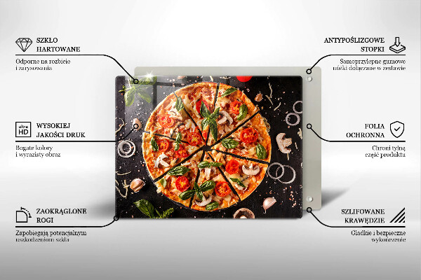 Zaščitna plošča za štedilnik Pica z gobami