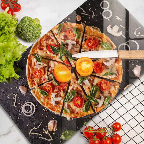 Zaščitna plošča za štedilnik Pica z gobami