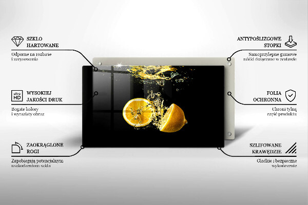 Zaščitna plošča za štedilnik Sočni sadeži limone