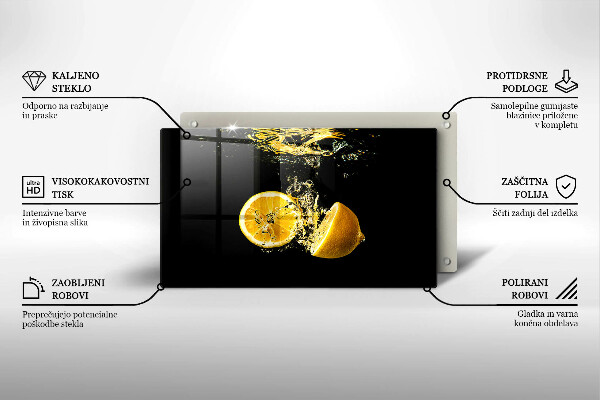 Zaščitna plošča za štedilnik Sočni sadeži limone