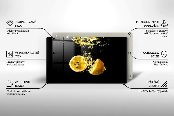 Zaščitna plošča za štedilnik Sočni sadeži limone