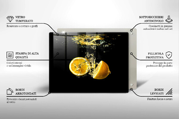 Zaščitna plošča za štedilnik Sočni sadeži limone