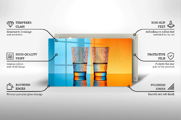 Zaščitna plošča za štedilnik Dva kozarca vode