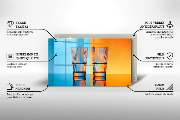 Zaščitna plošča za štedilnik Dva kozarca vode