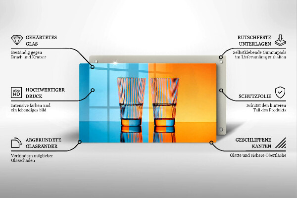 Zaščitna plošča za štedilnik Dva kozarca vode