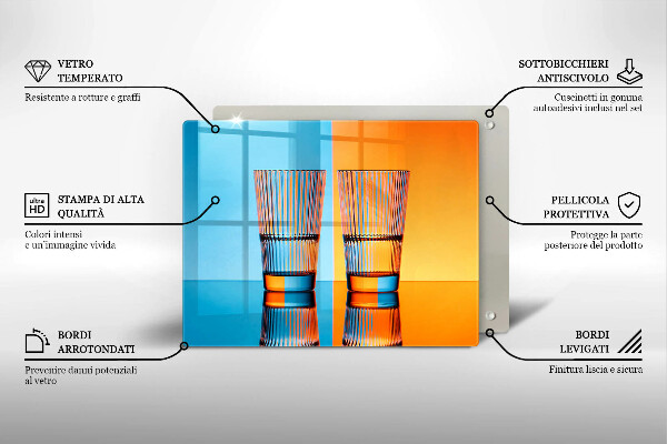 Zaščitna plošča za štedilnik Dva kozarca vode