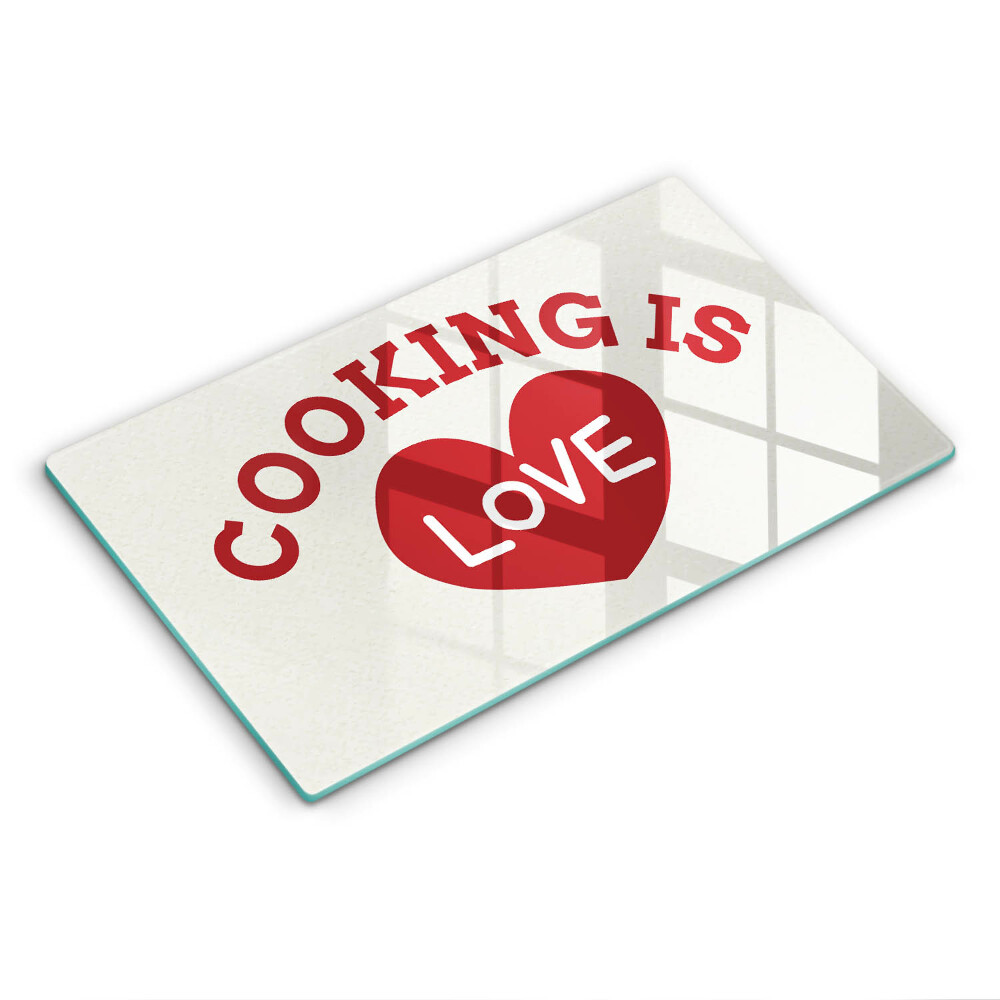 Zaščitna plošča za štedilnik Cooking is love