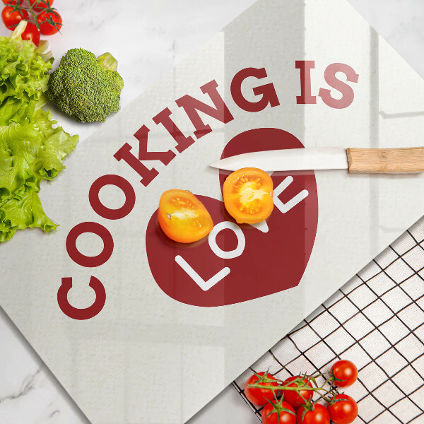 Zaščitna plošča za štedilnik Cooking is love