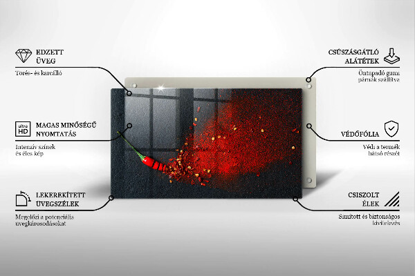 Zaščitna plošča za štedilnik Čili poper