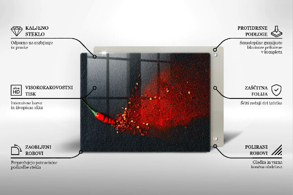 Zaščitna plošča za štedilnik Čili poper