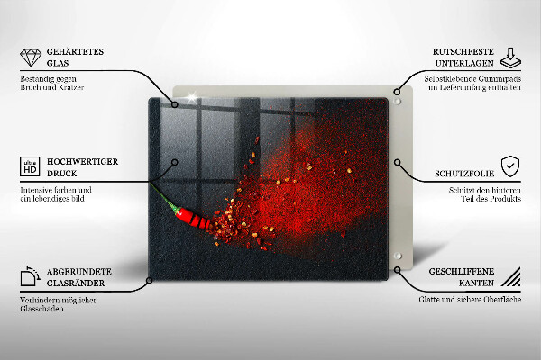 Zaščitna plošča za štedilnik Čili poper