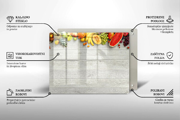 Zaščitna plošča za štedilnik Sadje na deskah