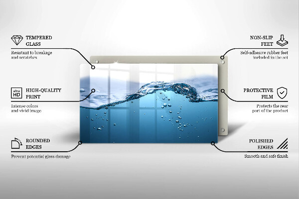 Zaščitna plošča za štedilnik Modra voda