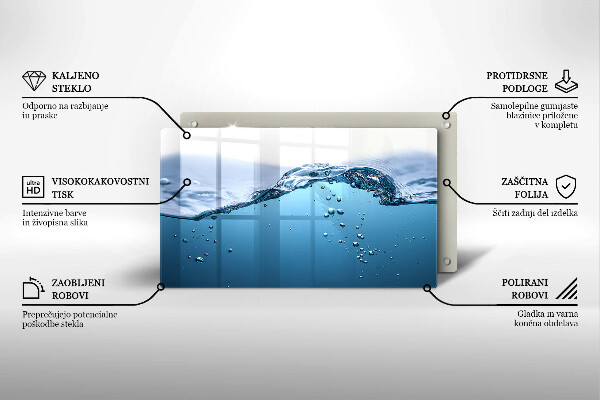 Zaščitna plošča za štedilnik Modra voda