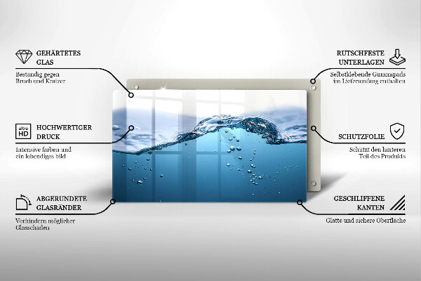 Zaščitna plošča za štedilnik Modra voda