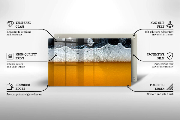Zaščitna plošča za štedilnik Pijte pivsko peno