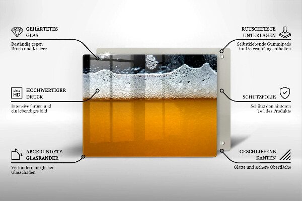Zaščitna plošča za štedilnik Pijte pivsko peno