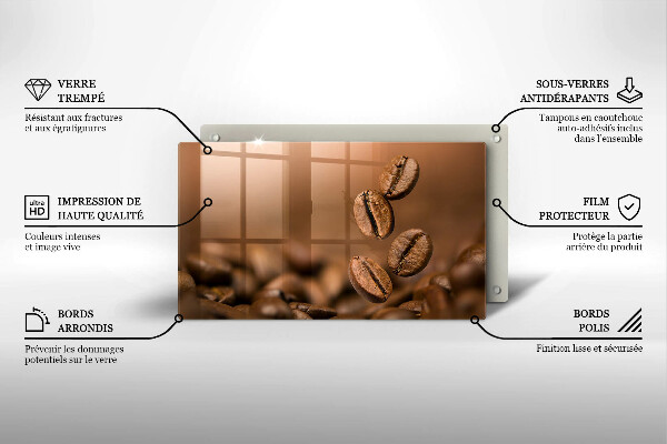 Zaščitna plošča za štedilnik Kavna zrna