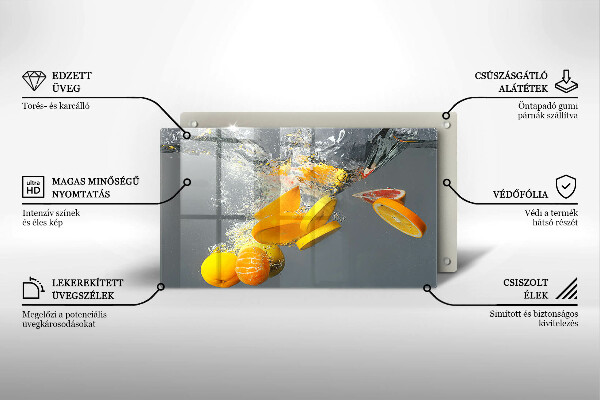 Zaščitna plošča za štedilnik Limone v vodi