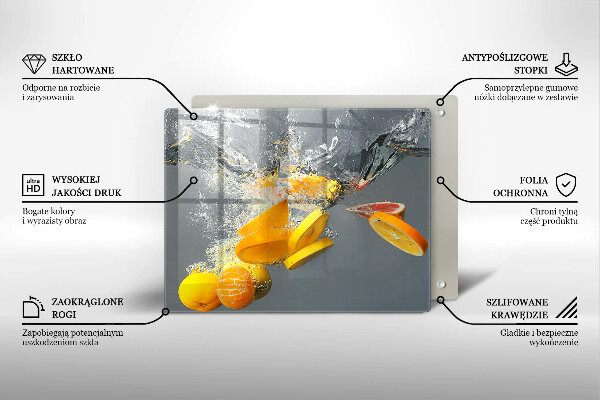 Zaščitna plošča za štedilnik Limone v vodi