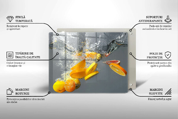 Zaščitna plošča za štedilnik Limone v vodi