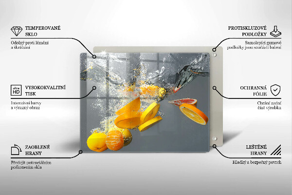 Zaščitna plošča za štedilnik Limone v vodi