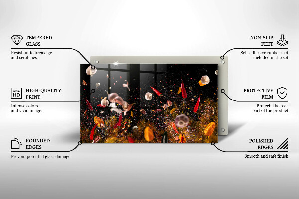 Zaščitna plošča za štedilnik Pekoče začimbe