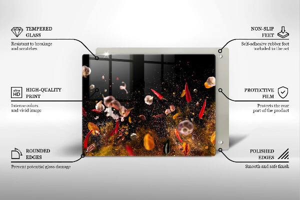 Zaščitna plošča za štedilnik Pekoče začimbe