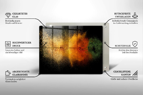 Zaščitna plošča za štedilnik Pisane začimbe