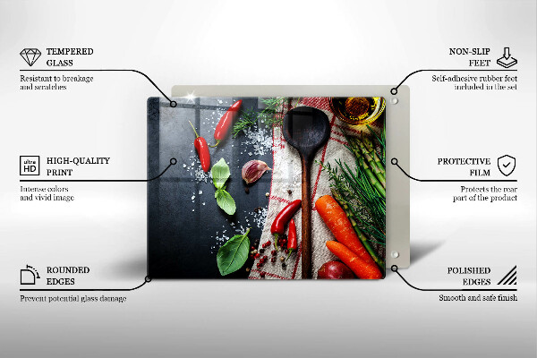Zaščitna plošča za štedilnik Kuhinjska hrana