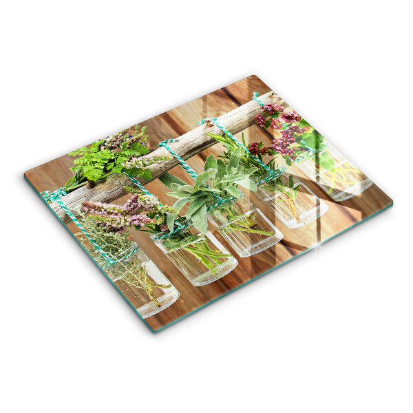 Zaščitna plošča za štedilnik Zelišča rastline vintage