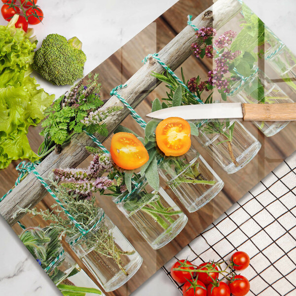 Zaščitna plošča za štedilnik Zelišča rastline vintage