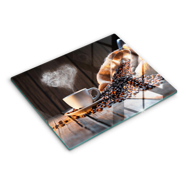 Zaščitna plošča za štedilnik Skodelica za kavo in srce