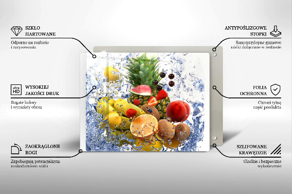 Zaščitna plošča za štedilnik Sočno sadje in voda