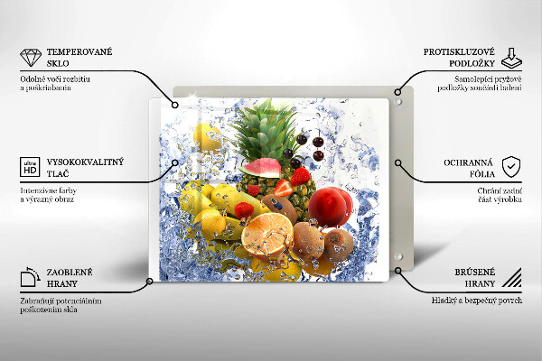 Zaščitna plošča za štedilnik Sočno sadje in voda