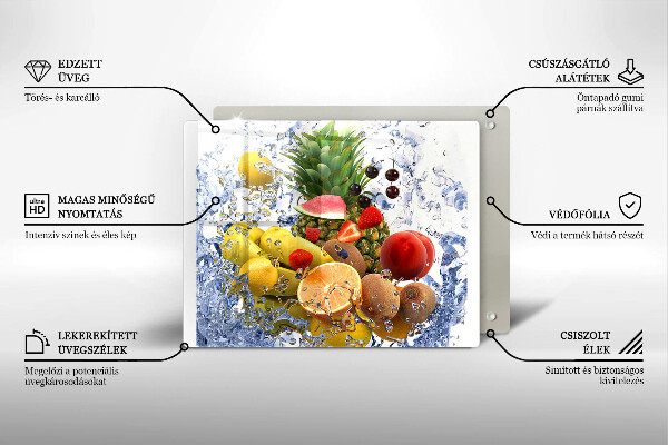 Zaščitna plošča za štedilnik Sočno sadje in voda