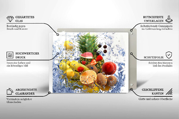 Zaščitna plošča za štedilnik Sočno sadje in voda