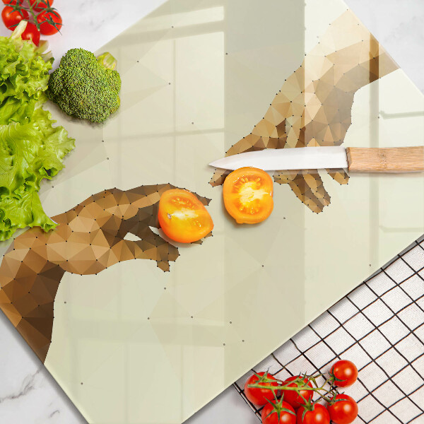 Zaščitna plošča za štedilnik Stvarjenje Adamovih rok