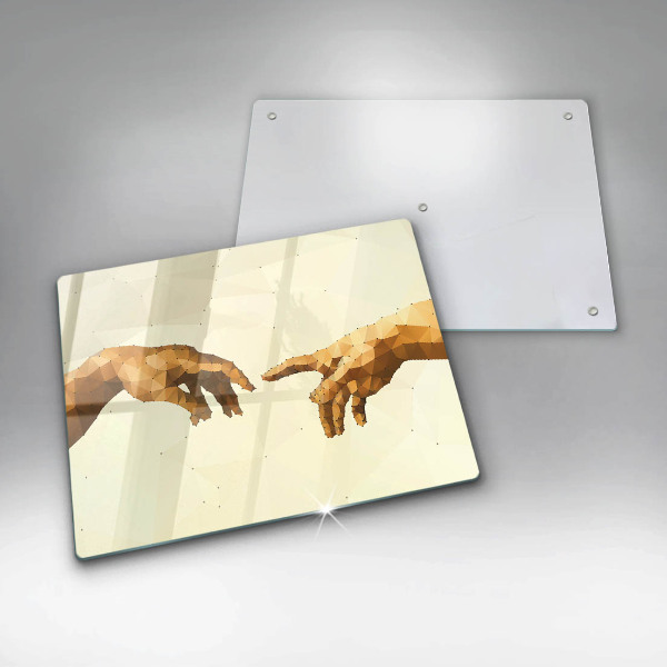 Zaščitna plošča za štedilnik Stvarjenje Adamovih rok