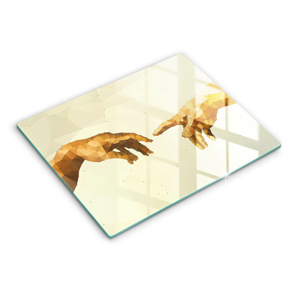 Zaščitna plošča za štedilnik Stvarjenje Adamovih rok