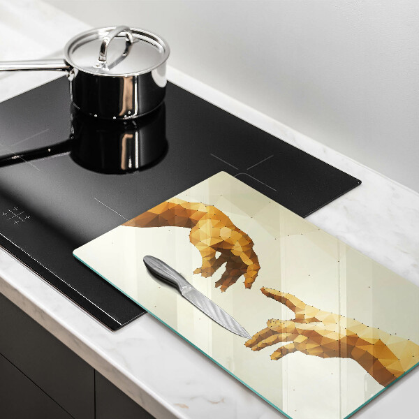 Zaščitna plošča za štedilnik Stvarjenje Adamovih rok