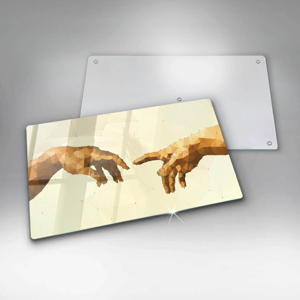 Zaščitna plošča za štedilnik Stvarjenje Adamovih rok